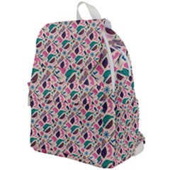 Multi Colour Pattern Top Flap Backpack by designsbymallika