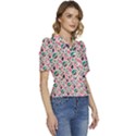 Multi Colour Pattern Puffed Short Sleeve Button Up Jacket View3