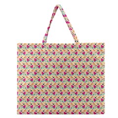 Summer Watermelon Pattern Zipper Large Tote Bag by designsbymallika