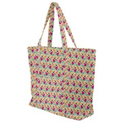 Summer Watermelon Pattern Zip Up Canvas Bag by designsbymallika