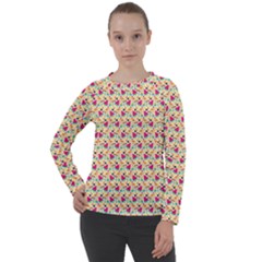 Summer Watermelon Pattern Women s Long Sleeve Raglan T-shirt