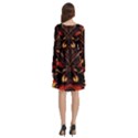 Year Of The Dragon Long Sleeve Knee Length Skater Dress With Pockets View4