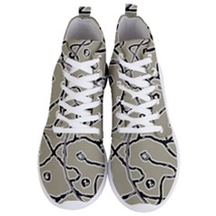 Sketchy Abstract Artistic Print Design Men s Lightweight High Top Sneakers