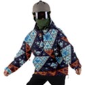 Fractal Triangle Geometric Abstract Pattern Men s Ski and Snowboard Waterproof Breathable Jacket View2