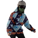 Fractal Triangle Geometric Abstract Pattern Men s Ski and Snowboard Waterproof Breathable Jacket View3