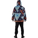 Fractal Triangle Geometric Abstract Pattern Men s Ski and Snowboard Waterproof Breathable Jacket View4