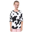Cow Pattern Kids  Quarter Sleeve Raglan T-Shirt View1