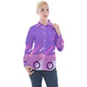 Colorful Labstract Wallpaper Theme Women s Long Sleeve Pocket Shirt View1