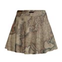 Old Vintage Classic Map Of Europe Mini Flare Skirt View1