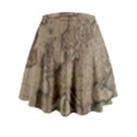 Old Vintage Classic Map Of Europe Mini Flare Skirt View2