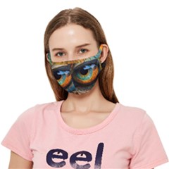 Eye Bird Feathers Vibrant Crease Cloth Face Mask (adult)