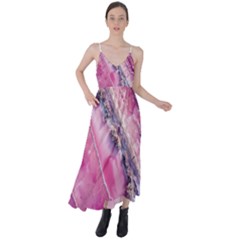 Texture Pink Pattern Paper Grunge Tie Back Maxi Dress by Ndabl3x