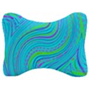 Pattern Swirl Pink Green Aqua Velour Seat Head Rest Cushion View1