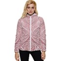 Soft Pink 3D effect New Zealand Maori Design Women s Hooded Quilted Jacket View1
