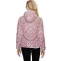 Soft Pink 3D effect New Zealand Maori Design Women s Hooded Quilted Jacket View4