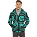 Koru Neon Teal Men s Hooded Quilted Jacket View1