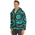 Koru Neon Teal Men s Hooded Quilted Jacket View2