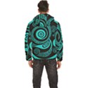 Koru Neon Teal Men s Hooded Quilted Jacket View4