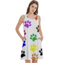 Pawprints Paw Prints Paw Animal Round Neck Sleeve Casual Dress With Pockets View2