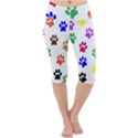 Pawprints Paw Prints Paw Animal Lightweight Velour Cropped Yoga Leggings View1