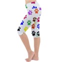 Pawprints Paw Prints Paw Animal Lightweight Velour Cropped Yoga Leggings View2