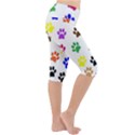 Pawprints Paw Prints Paw Animal Lightweight Velour Cropped Yoga Leggings View3