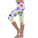 Pawprints Paw Prints Paw Animal Kids  Lightweight Velour Capri Leggings  View2