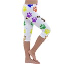 Pawprints Paw Prints Paw Animal Kids  Lightweight Velour Capri Leggings  View3