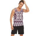 Illustration Ukrainian Folk Seamless Pattern Ornament Men s Wide Collar Tank Top View3