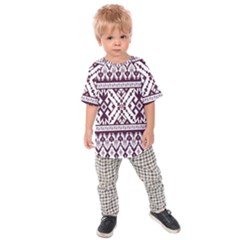 Illustration Ukrainian Folk Seamless Pattern Ornament Kids  Raglan T-shirt