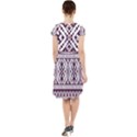 Illustration Ukrainian Folk Seamless Pattern Ornament Cap Sleeve Midi Dress With Pockets View2