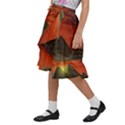 Pyramids Egypt Monument Landmark Sunrise Sunset Egyptian Kids  Ruffle Flared Wrap Midi Skirt View2
