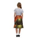 Pyramids Egypt Monument Landmark Sunrise Sunset Egyptian Kids  Ruffle Flared Wrap Midi Skirt View4