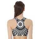 Circular Concentric Radial Symmetry Abstract Sports Bra with Border View2