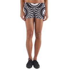 Circular Concentric Radial Symmetry Abstract Yoga Shorts