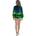 Iceland Aurora Borealis Women s Long Sleeve Button Up Shirt View4