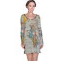 Vintage World Map Long Sleeve Nightdress View1