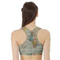 Vintage World Map Sports Bra with Border View2