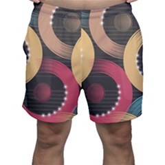Circle Colorful Shine Line Pattern Geometric Men s Shorts