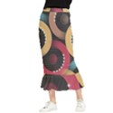 Circle Colorful Shine Line Pattern Geometric Maxi Fishtail Chiffon Skirt View1
