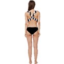Stripes Geometric Pattern Digital Art Art Abstract Abstract Art Low Cut Ruffle Edge Bikini Top View4