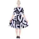 1716746617315 Quarter Sleeve A-Line Dress With Pockets View2