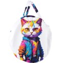 Wild cat Giant Round Zipper Tote View1