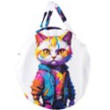 Wild cat Giant Round Zipper Tote View2