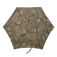 Old Vintage Classic Map Of Europe Mini Folding Umbrellas