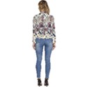 Paisley Print Musical Notes8 Women s Long Sleeve Revers Collar Cropped Jacket View4