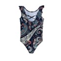 Paisley Print Musical Notes7 Kids  Frill Swimsuit View2