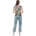 Paisley Print Musical Notes Women s Raglan Cap Sleeve T-Shirt View2