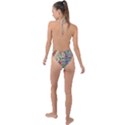 Paper Scattered Vintage Backless Halter One Piece Swimsuit View2