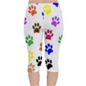 Pawprints Paw Prints Paw Animal Velvet Capri Leggings  View2